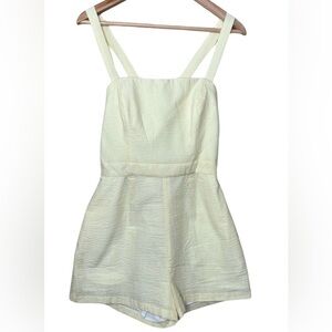 Hutch EUC yellow/white striped romper size 10